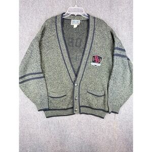 Vintage Bugle Boy Sweater Mens XL Global Challenge Cardigan 90s Retro V Neck